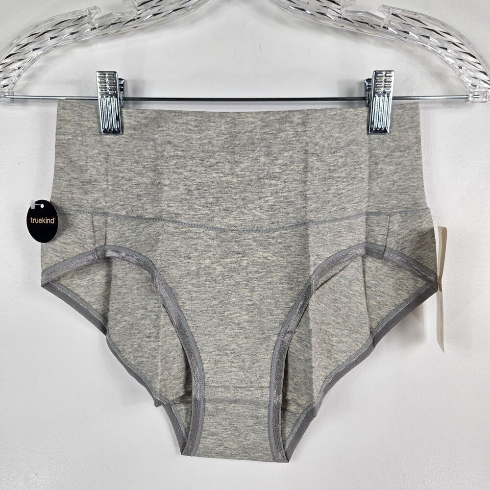 Truekind Size Small Heathered Gray Cool Comfort Cotton Smoothing Panty NWT